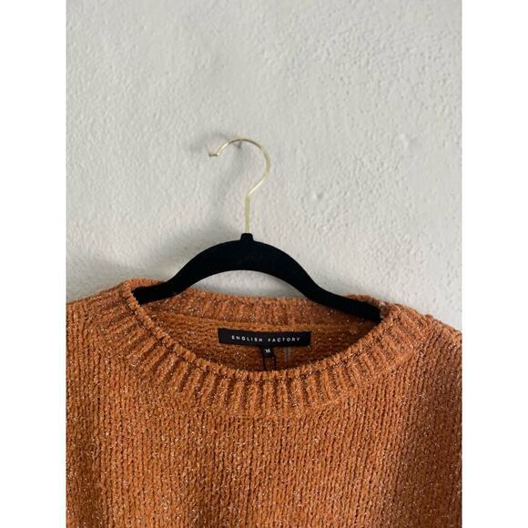 Anthropologie English Factory Woman Cropped Knit Metallic Sweater , Siz… - Picture 6 of 11